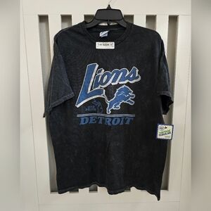 Brand New Vintage 47 Detroit Lions Black Short Sleeve Fashion T Shirt Size XL